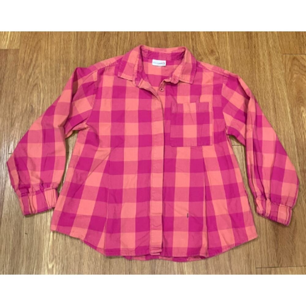 Coccodrillo Girls Checkered Plaid Long Sleeve Shirt 134/ 9 Y